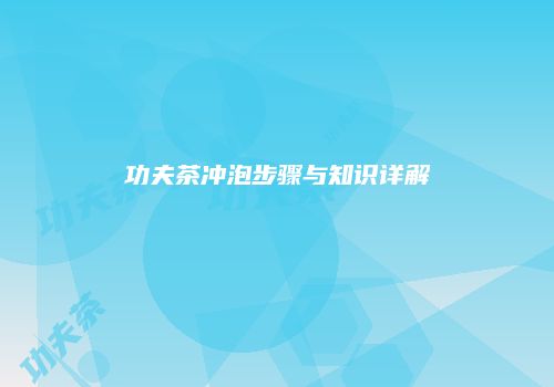功夫茶冲泡步骤与知识详解