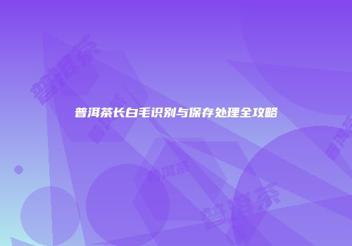 普洱茶长白毛识别与保存处理全攻略