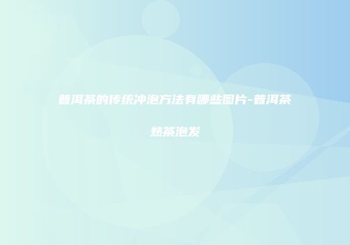普洱茶的传统冲泡方法有哪些图片-普洱茶熟茶泡发