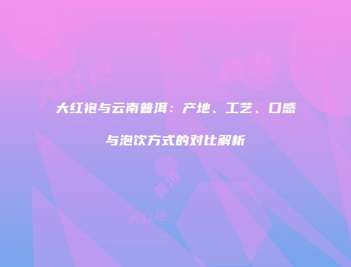 大红袍与云南普洱：产地、工艺、口感与泡饮方式的对比解析