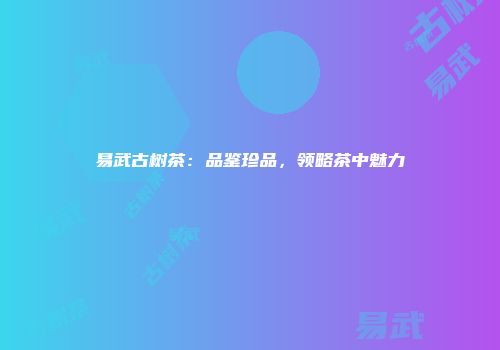 易武古树茶：品鉴珍品，领略茶中魅力