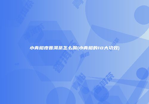 小青柑皮普洱茶怎么喝(小青柑的10大功效)