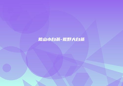 荒山小白茶-荒野大白茶