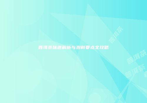 普洱茶味道解析与泡制要点全攻略