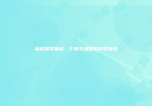 品茗嗅觉体验：干嗅与湿嗅的茶香探索