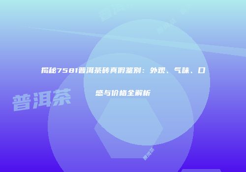 揭秘7581普洱茶砖真假鉴别：外观、气味、口感与价格全解析