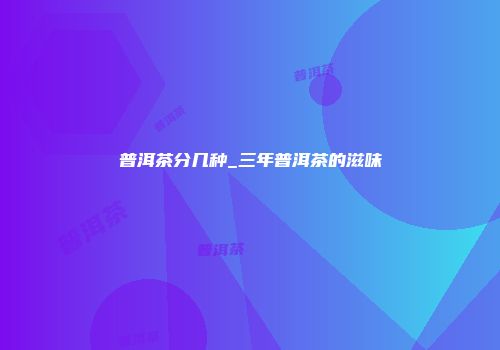普洱茶分几种_三年普洱茶的滋味