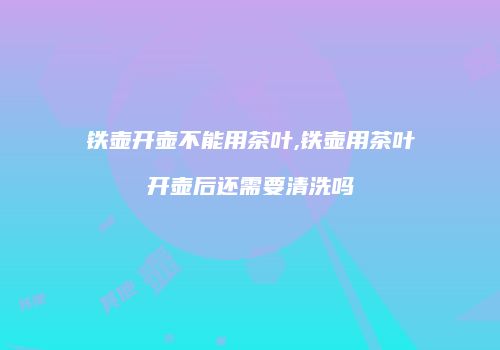 铁壶开壶不能用茶叶,铁壶用茶叶开壶后还需要清洗吗