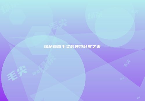 探秘雨前毛尖的独特叶底之美