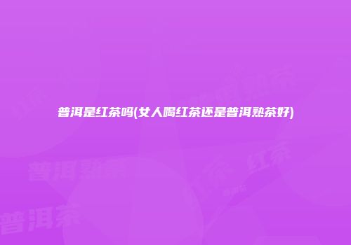 普洱是红茶吗(女人喝红茶还是普洱熟茶好)