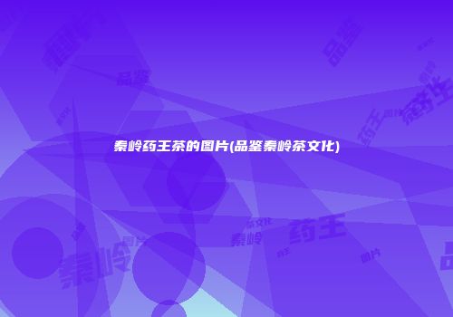 秦岭药王茶的图片(品鉴秦岭茶文化)