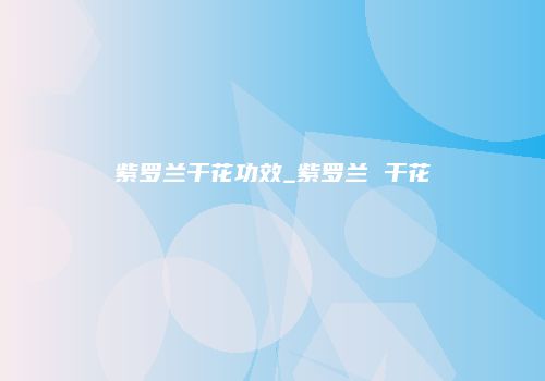 紫罗兰干花功效_紫罗兰 干花