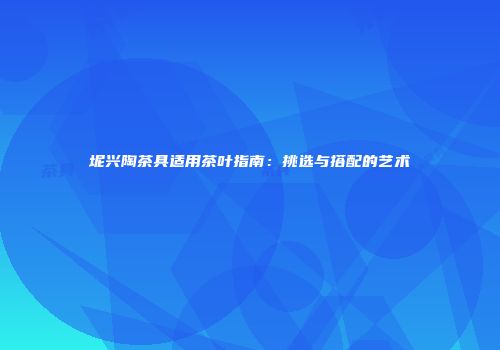 坭兴陶茶具适用茶叶指南：挑选与搭配的艺术