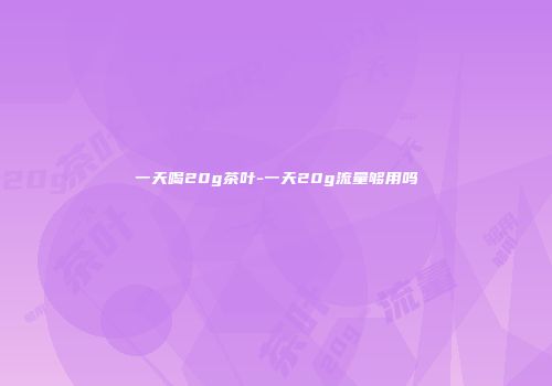 一天喝20g茶叶-一天20g流量够用吗