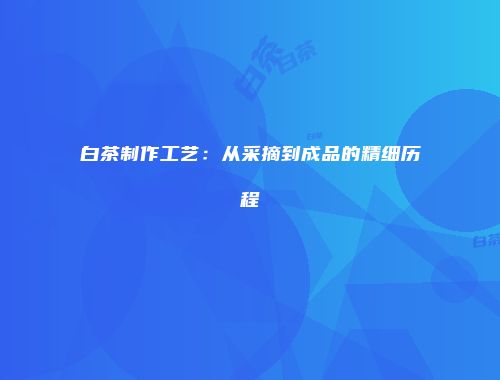 白茶制作工艺：从采摘到成品的精细历程