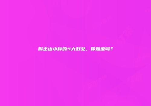喝正山小种的5大好处，你知道吗？