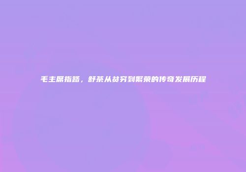 毛主席指路，舒茶从贫穷到繁荣的传奇发展历程