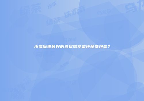小茶罐里最好的选择乌龙茶还是铁观音？
