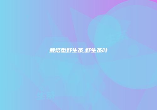 栽培型野生茶,野生茶叶