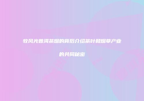牧风光普洱茶烟的背后介绍茶叶和烟草产业的共同秘密