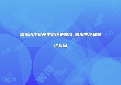 普洱小沱茶是生茶还是熟茶_普洱生沱和熟沱区别