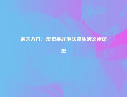 茶艺入门：常见茶叶泡法及生活态度体现