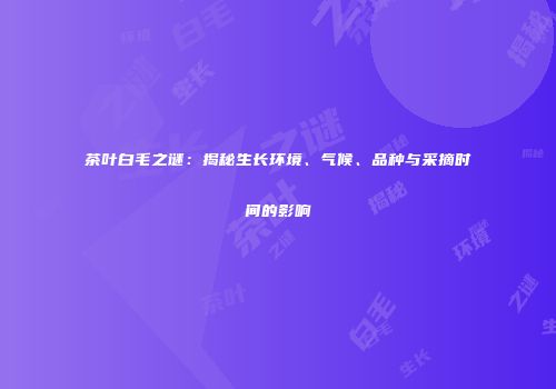 茶叶白毛之谜：揭秘生长环境、气候、品种与采摘时间的影响