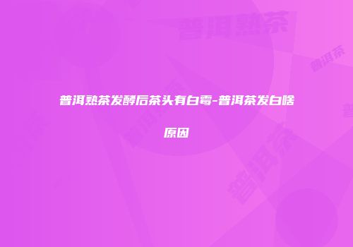 普洱熟茶发酵后茶头有白霉-普洱茶发白啥原因