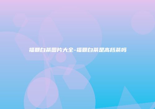 福鼎白茶图片大全-福鼎白茶是高档茶吗