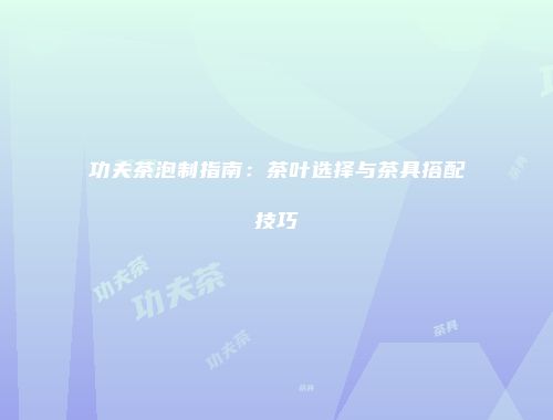 功夫茶泡制指南：茶叶选择与茶具搭配技巧