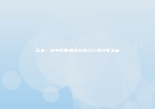红茶：从中国明朝到全球流行的演变之旅