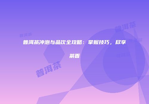 普洱茶冲泡与品饮全攻略：掌握技巧，尽享茶香
