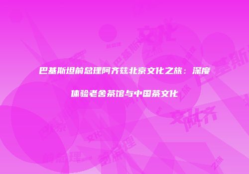 巴基斯坦前总理阿齐兹北京文化之旅：深度体验老舍茶馆与中国茶文化