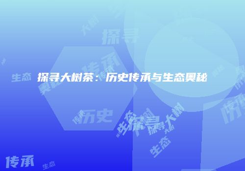 探寻大树茶：历史传承与生态奥秘