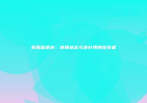 紫阳富硒茶：地理标志与茶叶界的佼佼者