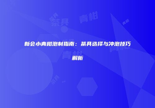 新会小青柑泡制指南：茶具选择与冲泡技巧解析