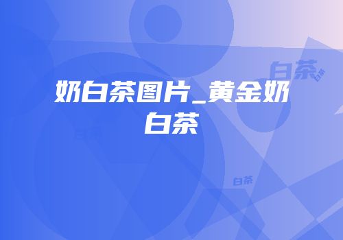 奶白茶图片_黄金奶白茶