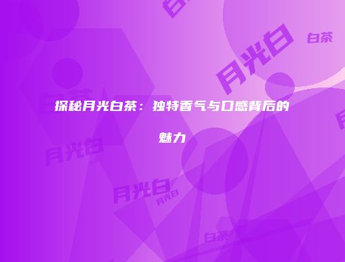 探秘月光白茶：独特香气与口感背后的魅力