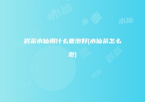 岩茶水仙用什么壶泡好(水仙茶怎么泡)