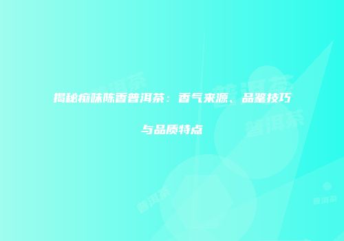 揭秘痴味陈香普洱茶：香气来源、品鉴技巧与品质特点