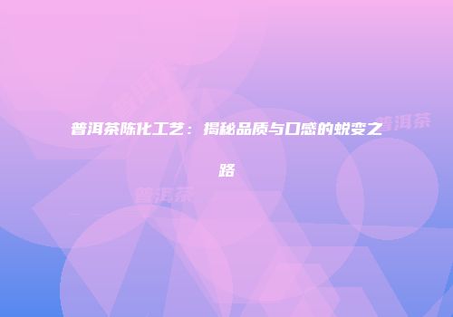 普洱茶陈化工艺：揭秘品质与口感的蜕变之路