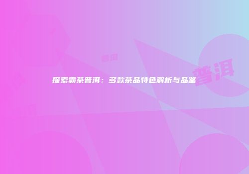 探索霸茶普洱：多款茶品特色解析与品鉴