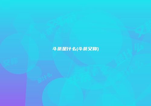 斗茶是什么(斗茶又称)