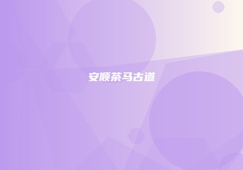 安顺茶马古道