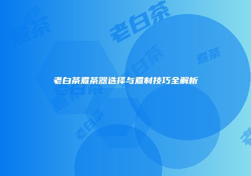 老白茶煮茶器选择与煮制技巧全解析
