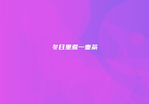 冬日里煮一壶茶