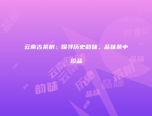 云南古茶树：探寻历史韵味，品味茶中珍品