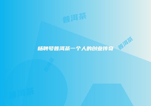 杨聘号普洱茶一个人的创业传奇