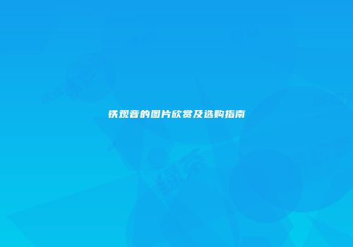 铁观音的图片欣赏及选购指南