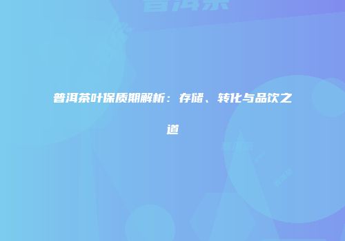 普洱茶叶保质期解析：存储、转化与品饮之道